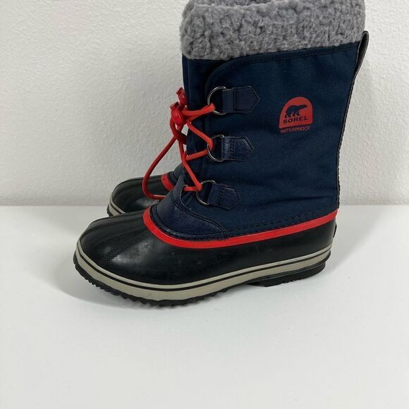 Winter boots Sorel size 6 Waterproof Blue Red - Picture 3 of 11